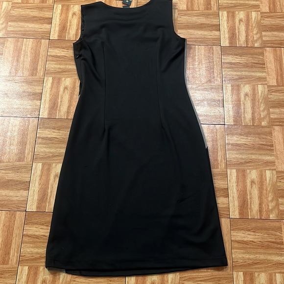 NWT Michael Tyler Collection Small S/P Black/Taupe Sleeveless Dress - Picture 4 of 12